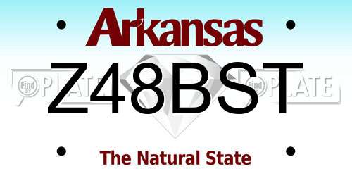 Z48BST Arkansas License Plate