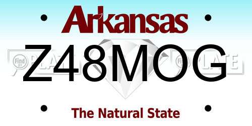 Z48MOG Arkansas License Plate