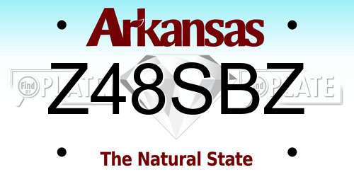 Z48SBZ Arkansas License Plate