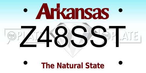 Z48SST Arkansas License Plate