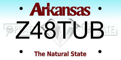 Z48TUB Arkansas License Plate