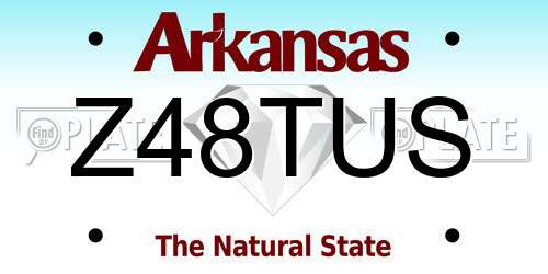 Z48TUS Arkansas License Plate