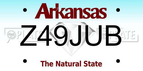 Z49JUB Arkansas License Plate