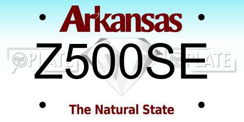 Z500SE Arkansas License Plate