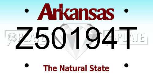 Z50194T Arkansas License Plate