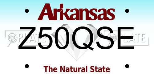 Z50QSE Arkansas License Plate