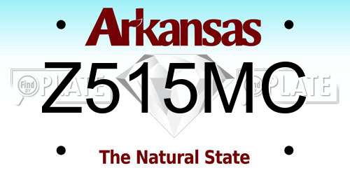Z515MC Arkansas License Plate