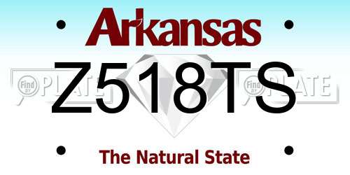 Z518TS Arkansas License Plate