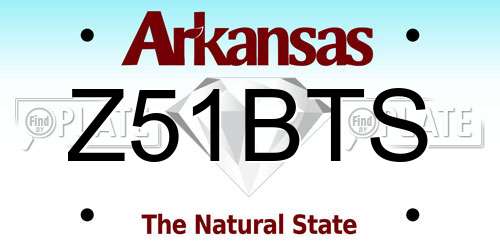 Z51BTS Arkansas License Plate