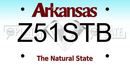 Z51STB Arkansas License Plate
