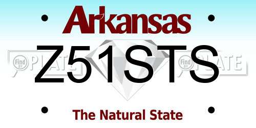 Z51STS Arkansas License Plate