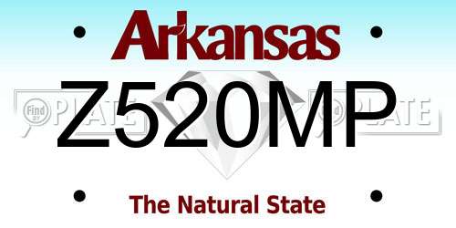 Z520MP Arkansas License Plate