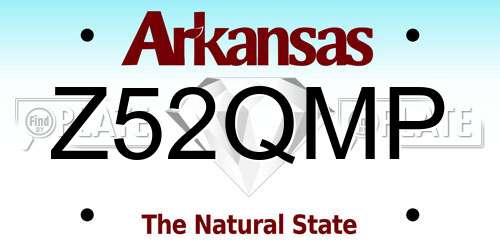 Z52QMP Arkansas License Plate