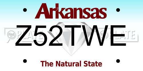 Z52TWE Arkansas License Plate