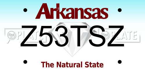 Z53TSZ Arkansas License Plate