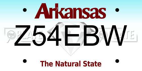 Z54EBW Arkansas License Plate