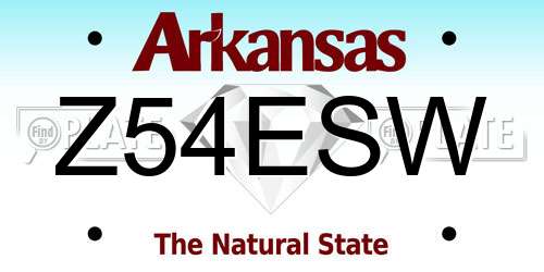 Z54ESW Arkansas License Plate