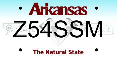 Z54SSM Arkansas License Plate