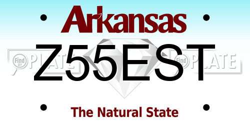 Z55EST Arkansas License Plate