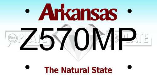 Z570MP Arkansas License Plate