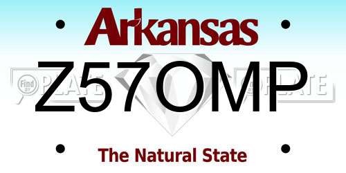 Z57OMP Arkansas License Plate