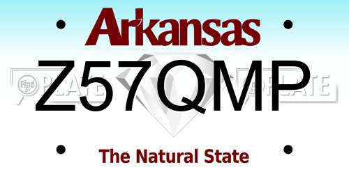Z57QMP Arkansas License Plate
