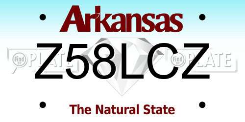 Z58LCZ Arkansas License Plate