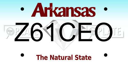 Z61CEO Arkansas License Plate
