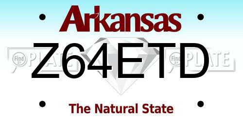 Z64ETD Arkansas License Plate