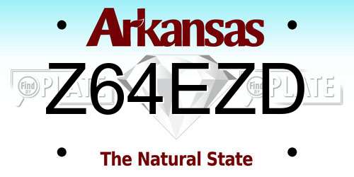 Z64EZD Arkansas License Plate