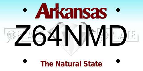 Z64NMD Arkansas License Plate