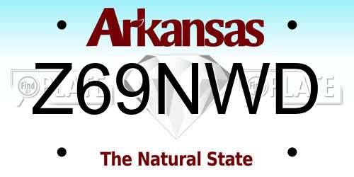Z69NWD Arkansas License Plate