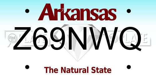 Z69NWQ Arkansas License Plate