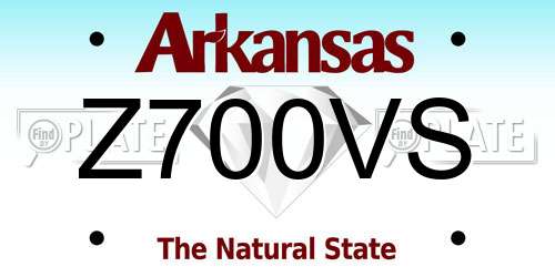 Z700VS Arkansas License Plate