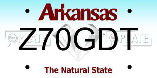 Z70GDT Arkansas License Plate