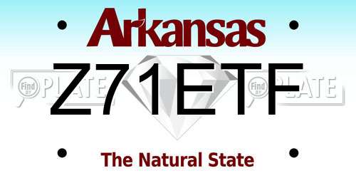 Z71ETF Arkansas License Plate