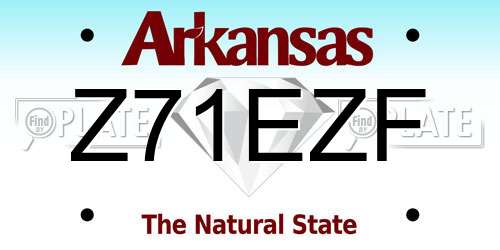 Z71EZF Arkansas License Plate