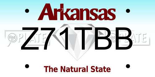 Z71TBB Arkansas License Plate