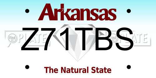 Z71TBS Arkansas License Plate
