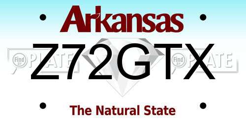 Z72GTX Arkansas License Plate