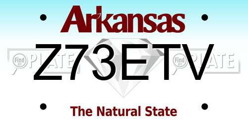 Z73ETV Arkansas License Plate