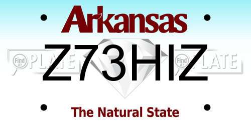 Z73HIZ Arkansas License Plate