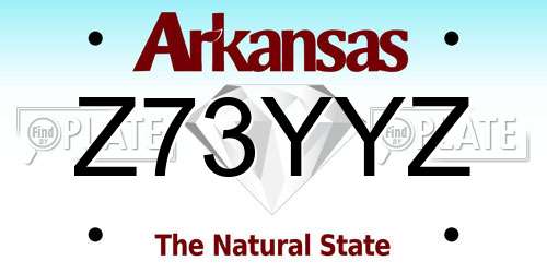 Z73YYZ Arkansas License Plate