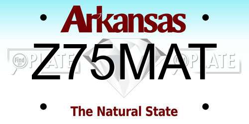 Z75MAT Arkansas License Plate