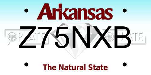 Z75NXB Arkansas License Plate