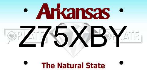 Z75XBY Arkansas License Plate
