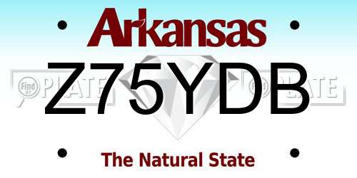 Z75YDB Arkansas License Plate