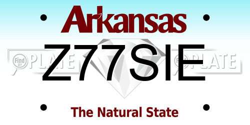 Z77SIE Arkansas License Plate