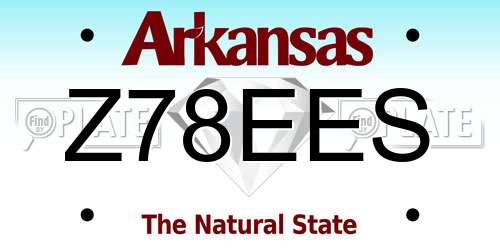 Z78EES Arkansas License Plate