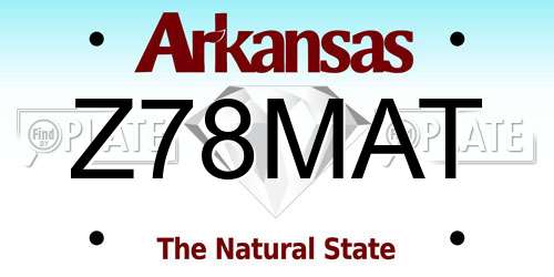 Z78MAT Arkansas License Plate
